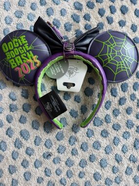 Disney Purple and Neon Green Oogie Boogie Bash 2025 Minnie Ears Headband